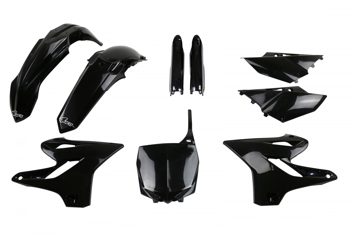 Full Plastic Kit black for Yamaha YZ 125 (2015-21) - YZ 250 (2015-21) - REPLICA PLASTICS - YAKIT319F-001 - Ufo Plast