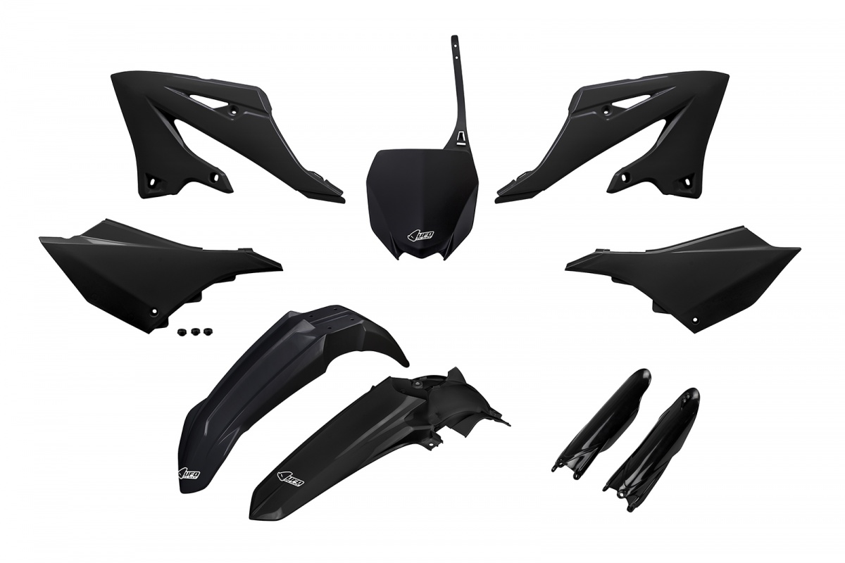 Full Plastic Kit black for Yamaha YZ 125 (2022-25) - YZ 250 (2022-25) - REPLICA PLASTICS - YAKIT324F-001 - Ufo Plast