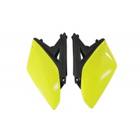 Side Panels neon yellow for Suzuki RMZ 250 (2010-18) - REPLICA PLASTICS - SU04929-DFLU - Ufo Plast