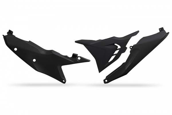 KTM COMPATIBLE SIDE PANELS WITH VENTED AIRBOX COVER LEFT SIDE black - REPLICA PLASTICS - KT05021-001 - UFO Plast