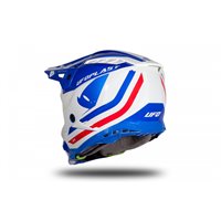Motocross helmet Echus DOT blue, white and red glossy