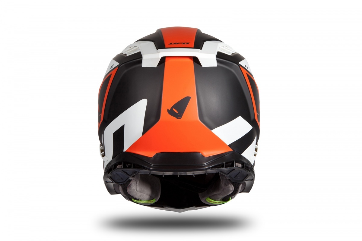 Motocross helmet Echus DOT black, orange and white matt