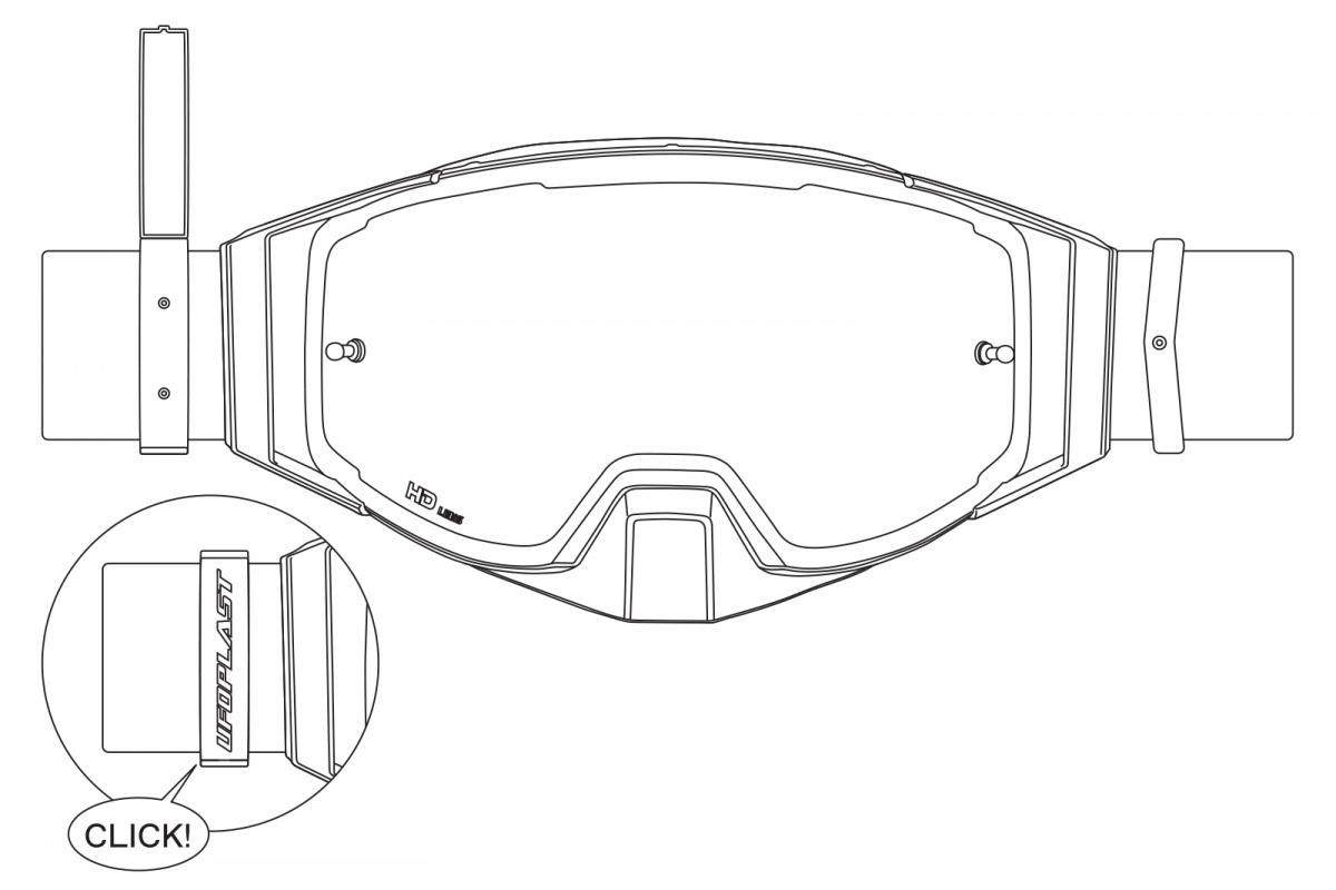 Motocross Wise goggle white - Adult gear - GO13001-WK - UFO Plast