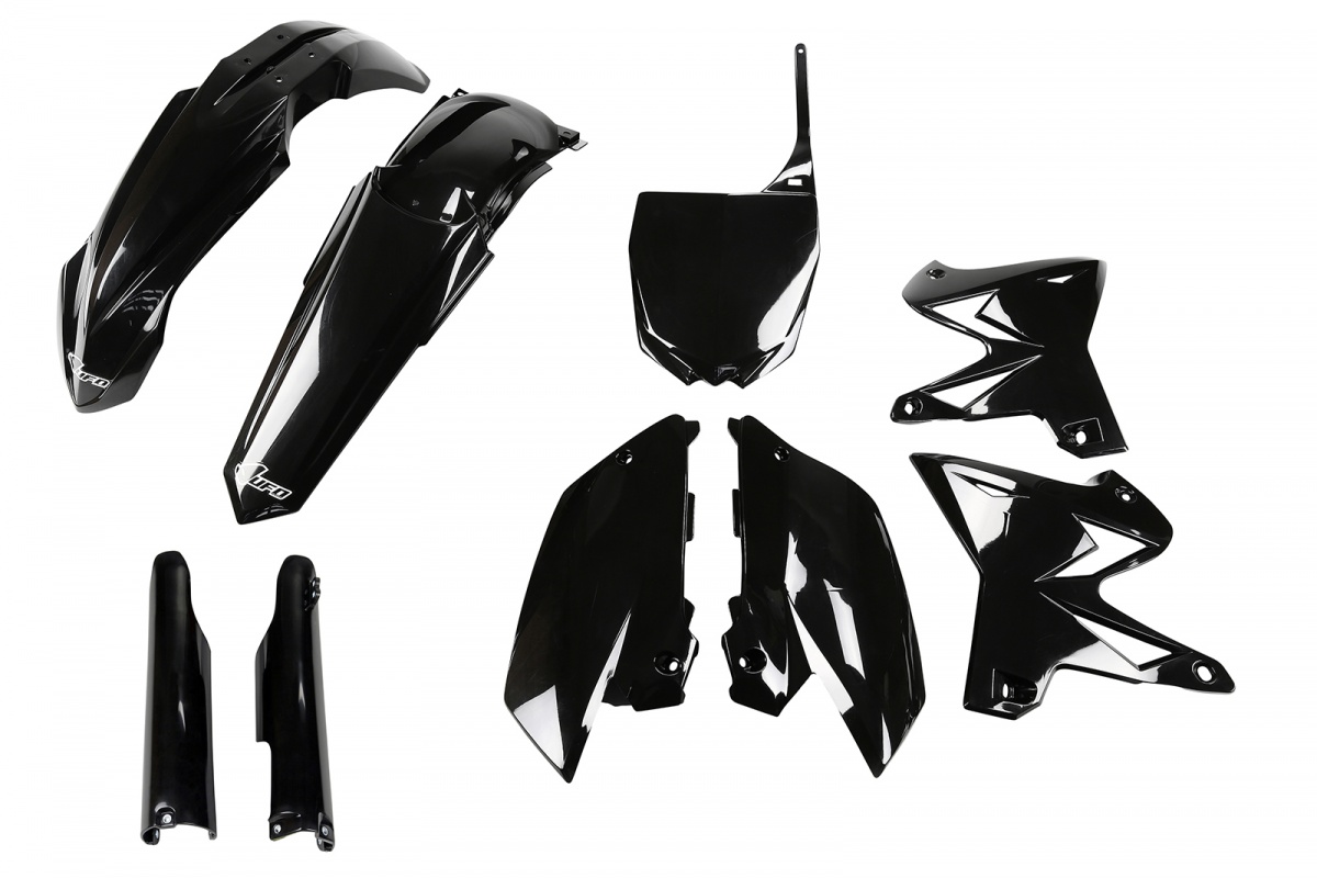 Full Plastic Kit black for Yamaha YZ 125 (2005-07) - YZ 250 (2005-07) - REPLICA PLASTICS - YAKIT327F-001 - Ufo Plast