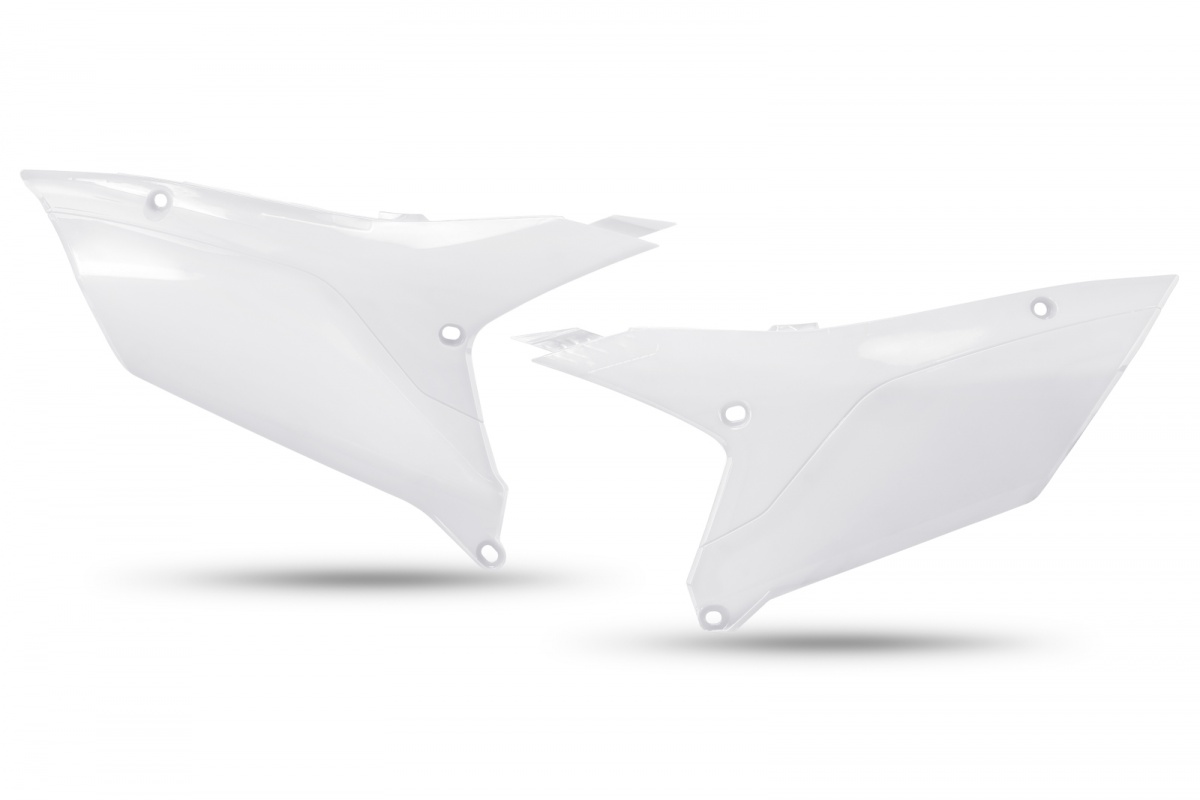 Side Panels white for Yamaha YZF 250 (2024-25) - YZF 450 (2023-25) - REPLICA PLASTICS - YA04893-046 - Ufo Plast