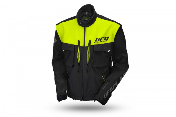 Taiga enduro jacket with protections included neon yellow - Jackets - JA13002-KD - Ufo Plast