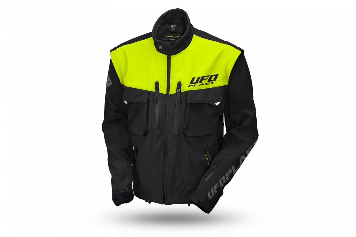 Taiga enduro jacket with protections included neon yellow - Jackets - JA13002-KD - Ufo Plast