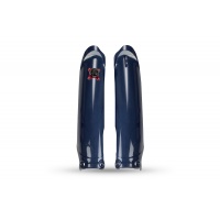 Fork Slider Protector + Quick Starter metallic blue for Yamaha YZF 250 (2024-25) - YZF 450 (2023-25) - REPLICA PLASTICS - YA0...