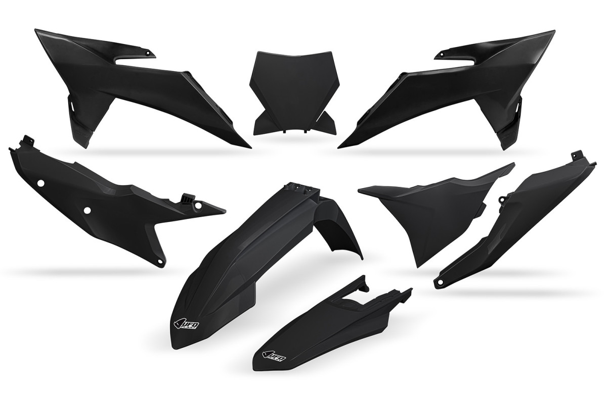 Plastic Kit black compatible Ktm SX 250/XC 250 / SX 250 - SX 125/XC 125 / SX 125 - SX 150 - SX-F 350/XCF 350 / SX-F 350 - SX....