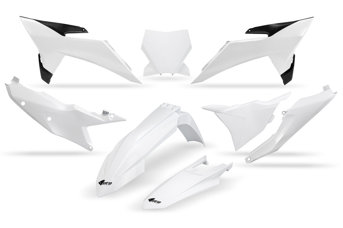 Plastic Kit white 20-25 compatible Ktm SX 250/XC 250 / SX 250 - SX 125/XC 125 / SX 125 - SX 150 - SX-F 350/XCF 350 / SX-F 35....