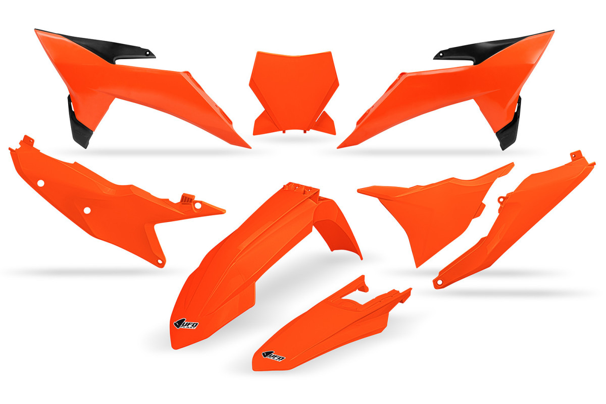 Plastic Kit neon orange compatible Ktm SX 250/XC 250 / SX 250 - SX 125/XC 125 / SX 125 - SX 150 - SX-F 350/XCF 350 / SX-F 35....