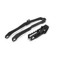 Chain Guide + Swingarm Chain Slider black - Ufo Plast