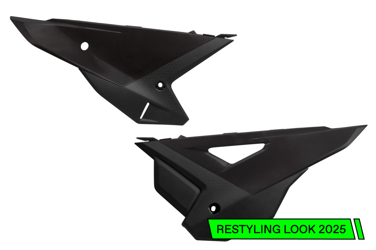 Side Panels black for Honda CRF 250 R (2022-24) - CRF 450 R (2021-24) - CRF 450 RX ENDURO (2021-24) - REPLICA PLASTICS - HO05...