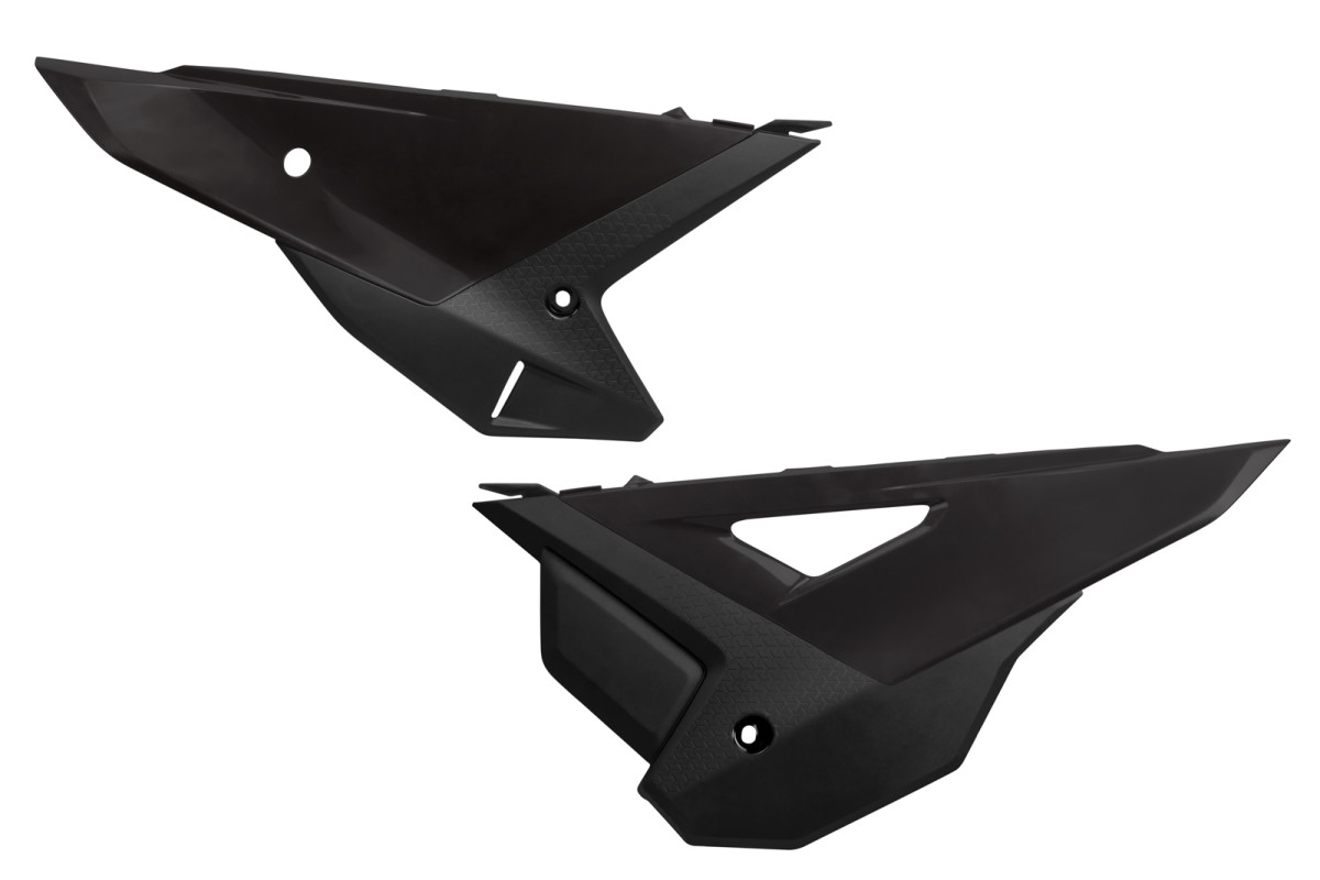 Side Panels black for Honda CRF 250 R (2022-24) - CRF 450 R (2021-24) - CRF 450 RX ENDURO (2021-24) - REPLICA PLASTICS - HO05...