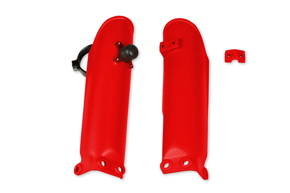 Fork Slider Protector + Quick Starter red for Gas Gas / Ktm - REPLICA PLASTICS - KT04017-062 - Ufo Plast
